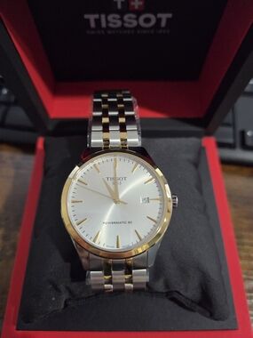 Tissot Men's Two-Tone Dress Watch - Silver and Gold